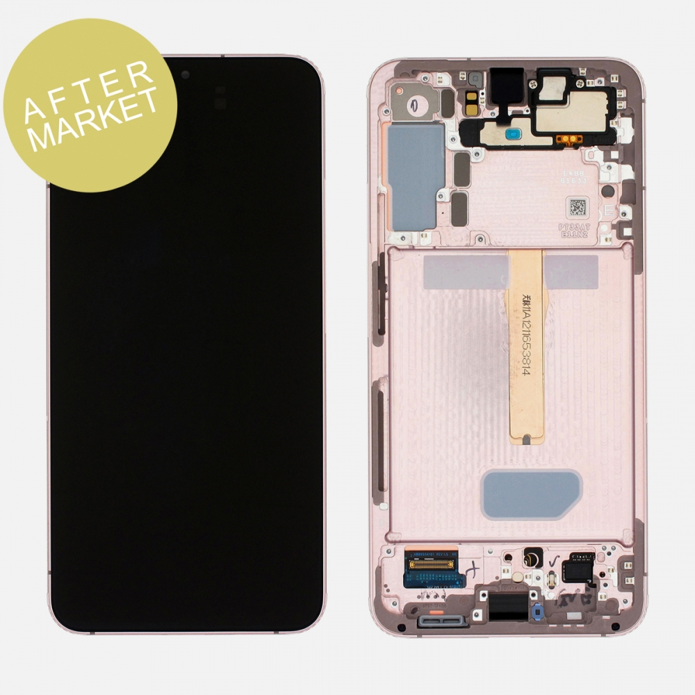 Aftermarket Pink Gold Display LCD Screen Digitizer W/ Frame for Samsung Galaxy S22 Plus 5G