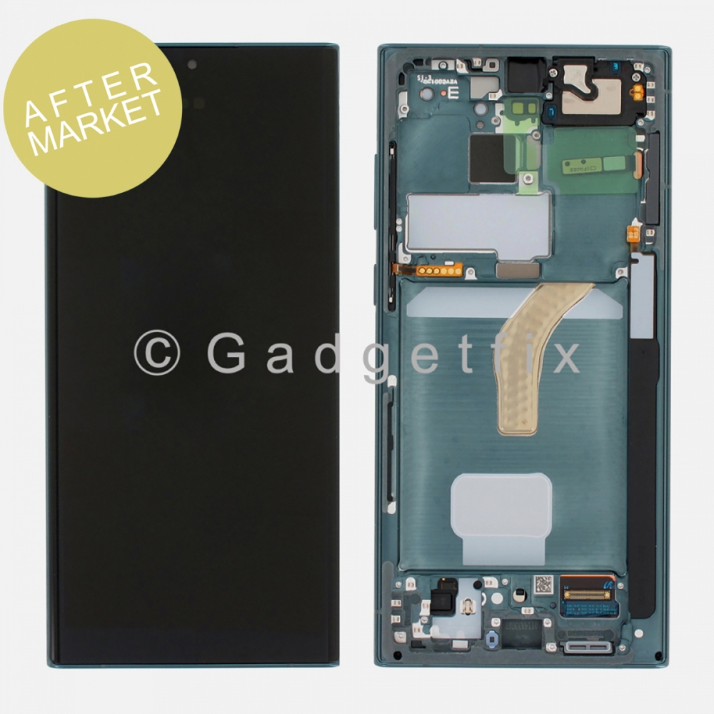 Aftermarket Green Display LCD Screen W/ Frame for Samsung Galaxy S22 Ultra G908U G908B