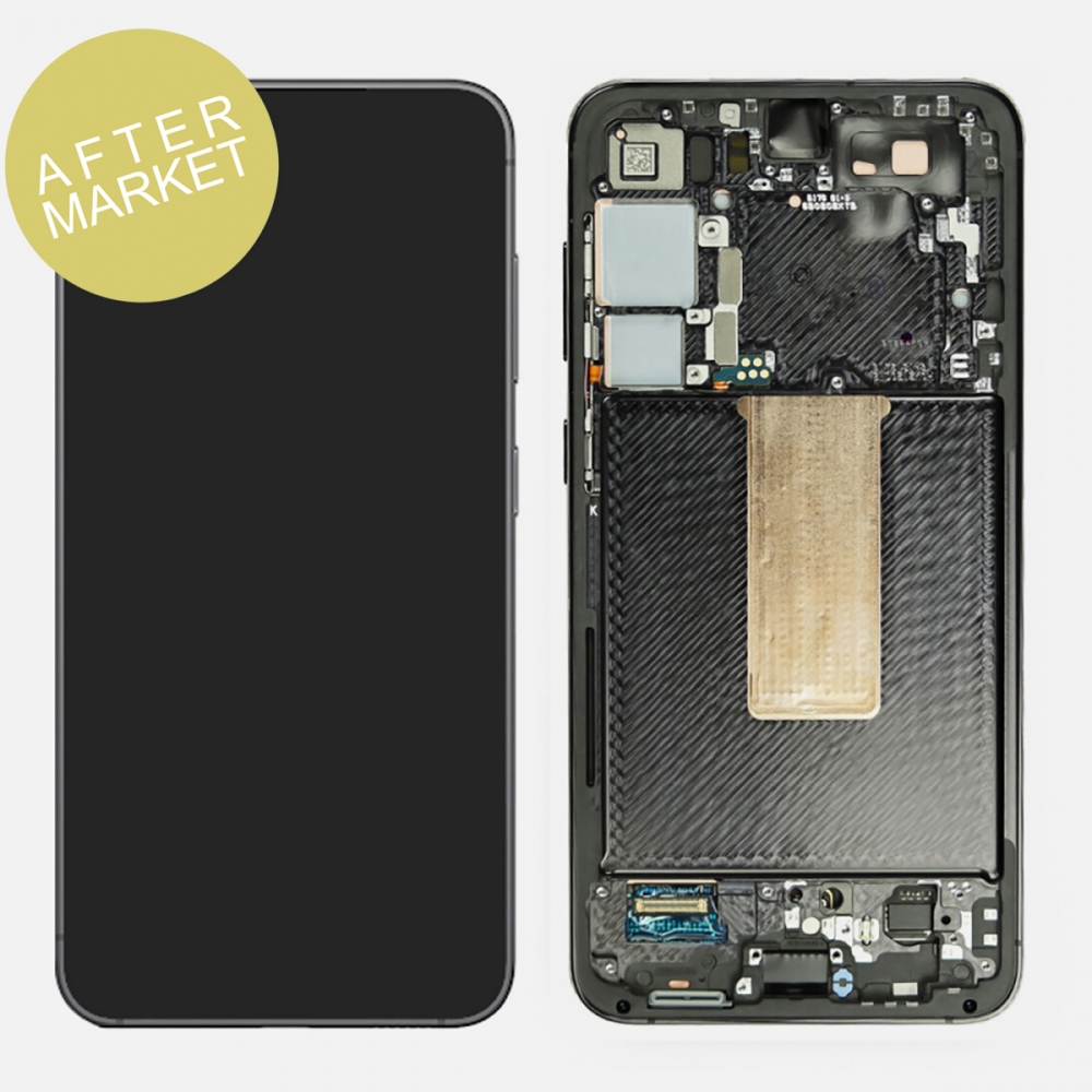 Black Samsung S23 Plus 5G S916 OLED Display LCD Touch Screen Digitizer Frame (Aftermarket)