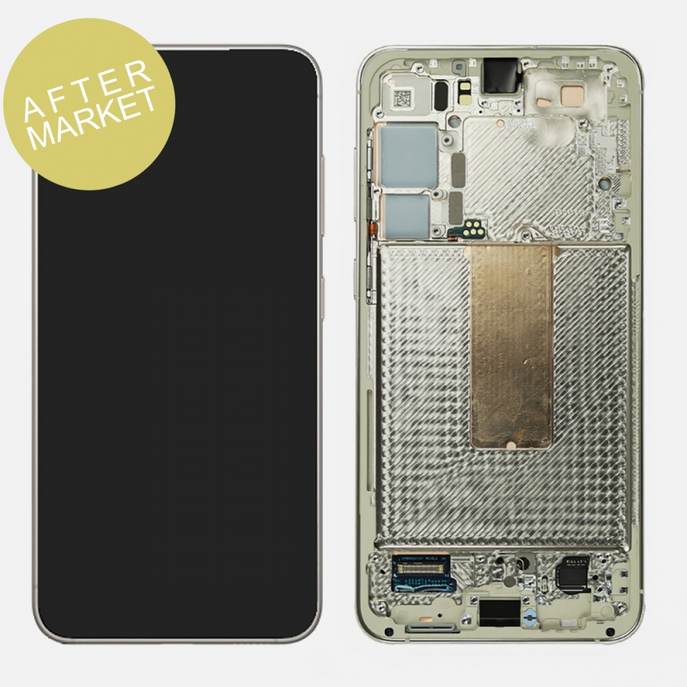 Cream Samsung S23 Plus 5G S916 OLED Display LCD Touch Screen Digitizer Frame (Aftermarket)