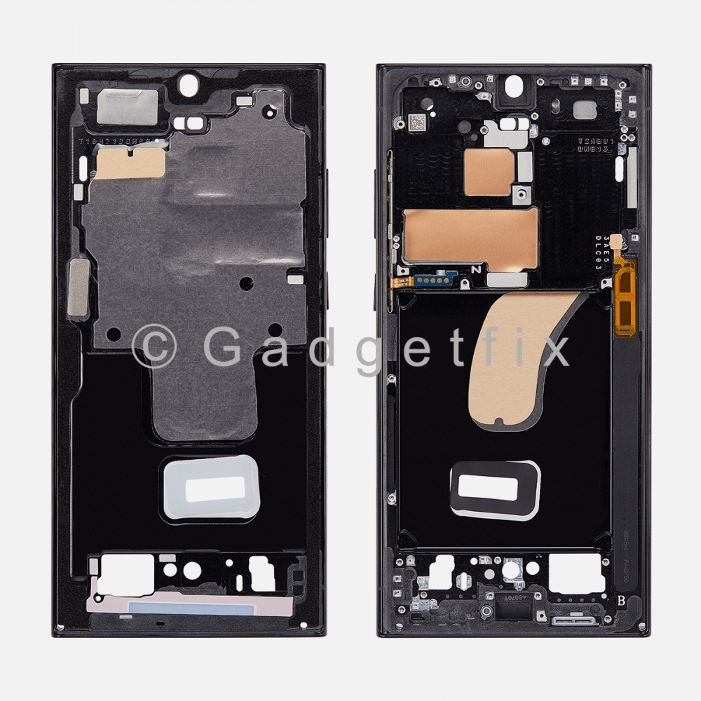 Samsung Galaxy S23 Ultra Middle Housing Frame Bezel Mid Chassis (Black)