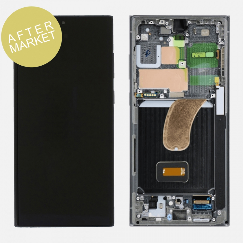 Aftermarket Green Samsung S23 Ultra 5G S918 OLED Display LCD Touch Screen Digitizer Assembly Frame