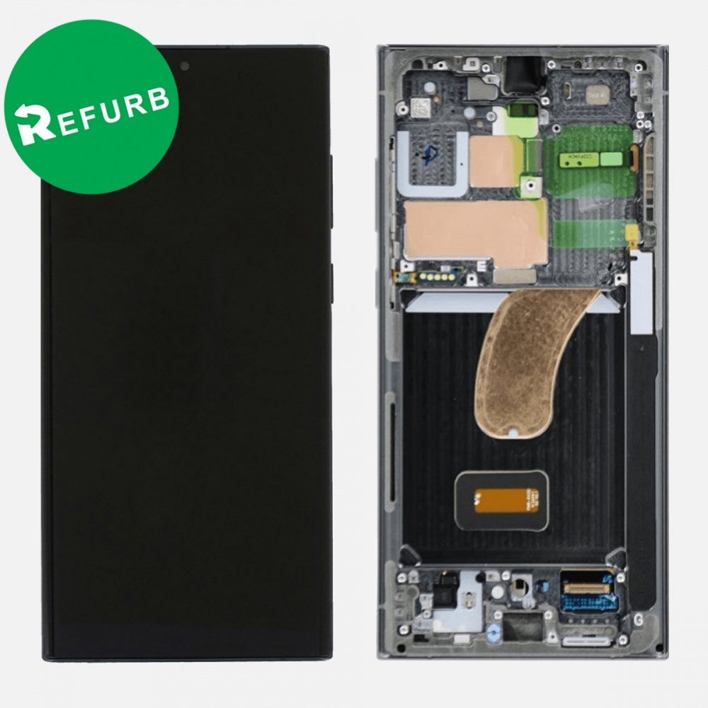 Refurbished Green Samsung S23 Ultra 5G S918 OLED Display LCD Touch Screen Digitizer Frame