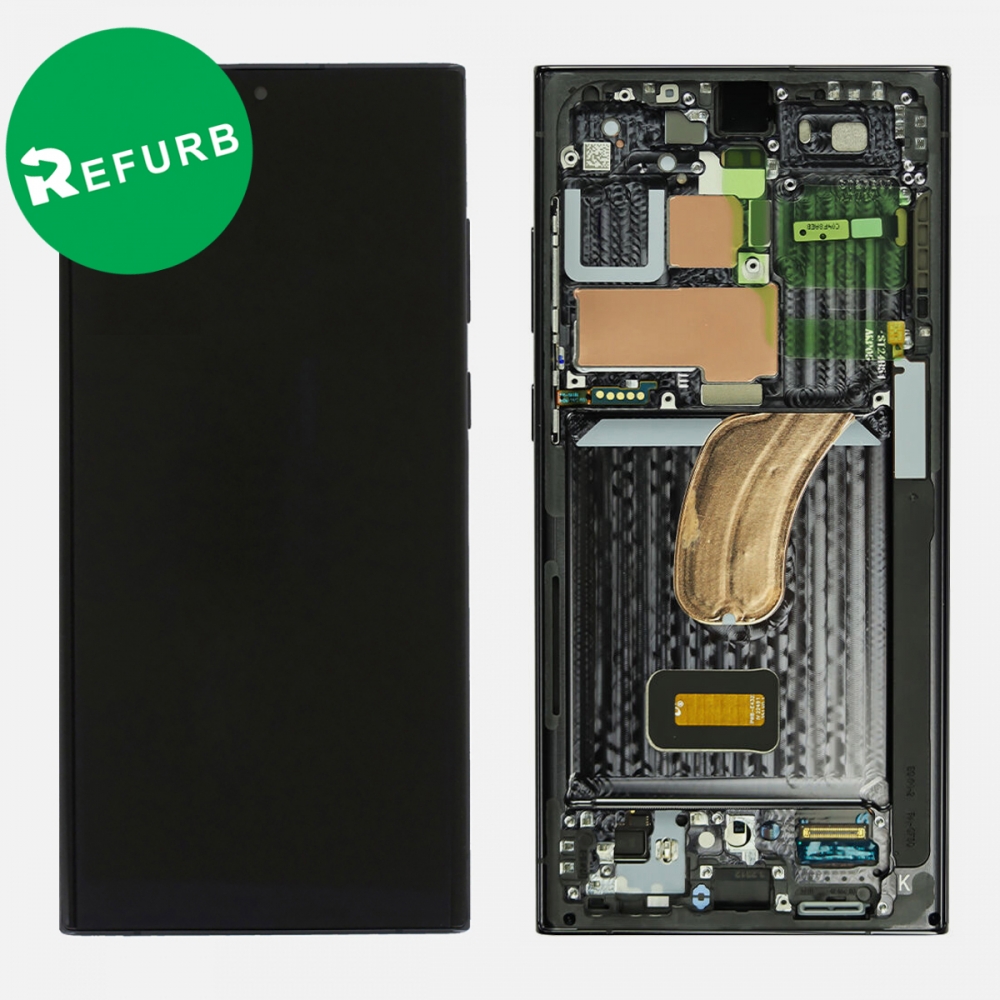 Refurbished Black Samsung S23 Ultra 5G S918 OLED Display LCD Touch Screen Digitizer Frame