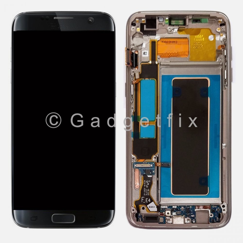 Black Samsung Galaxy S7 Edge G935T G935A G935V G935P LCD Display Touch Screen Digitizer Frame