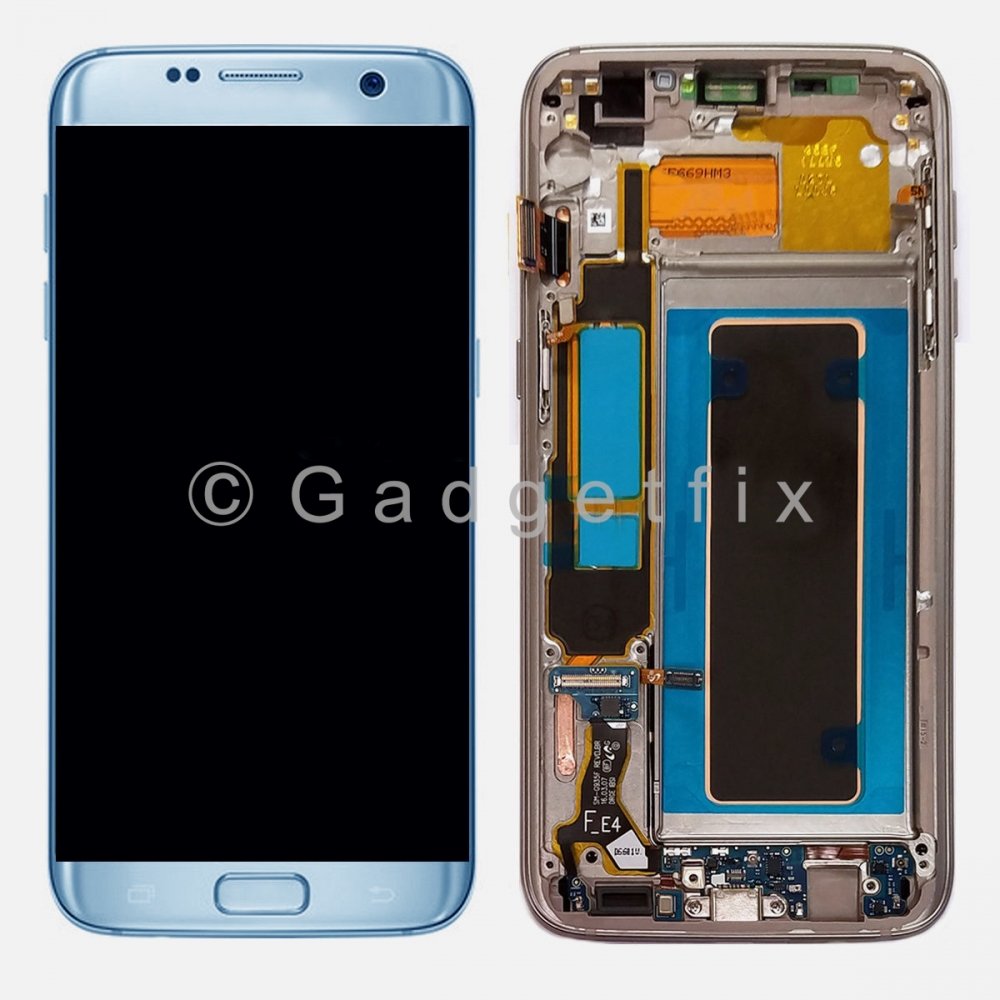 Blue Samsung Galaxy S7 Edge G935A G935T G935V G935P LCD Touch Screen Digitizer Frame