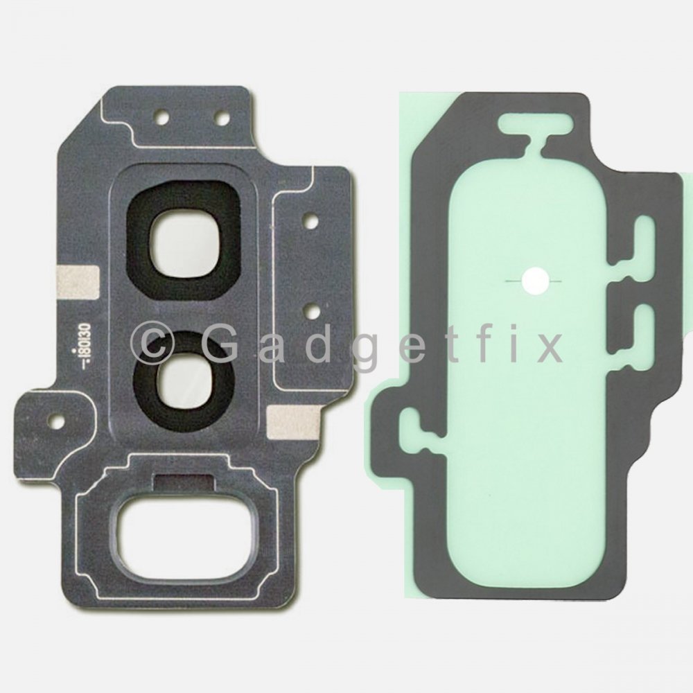 Gray Back Camera Lens Cover + Adhesive for Samsung Galaxy S9 Plus