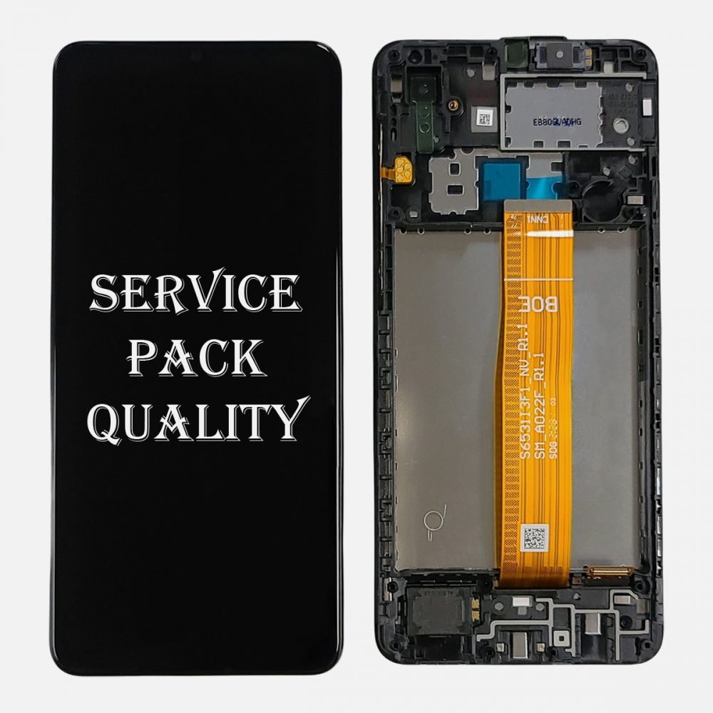 Samsung A02 2021 A022 Display LCD Touch Screen Digitizer With Frame (Service Pack)