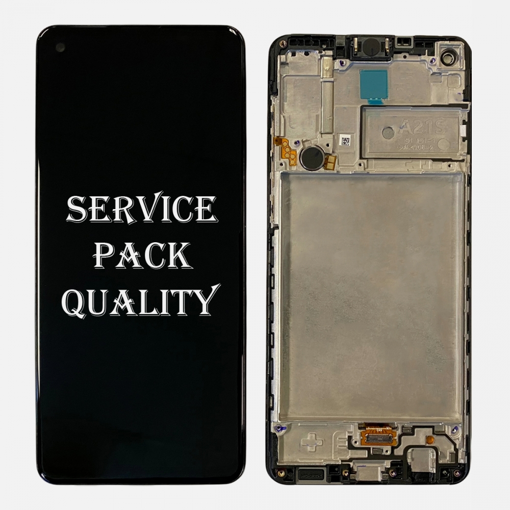 Display LCD Touch Screen Digitizer + Frame For Samsung Galaxy A21S A217 2020 | Service Pack 