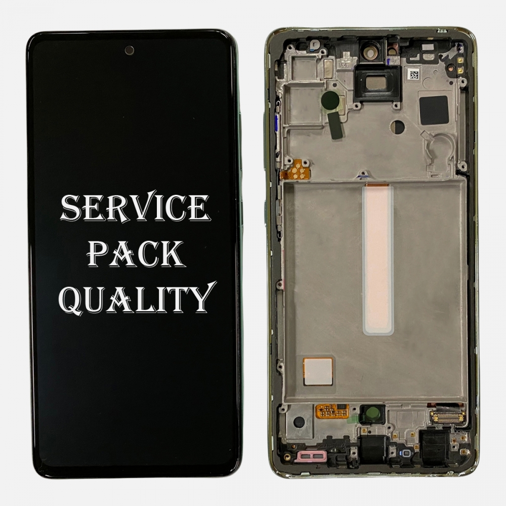 Mint Green Samsung A52S 5G 2021 A528 AMOLED Display Touch Screen Digitizer With Frame (Service Pack)