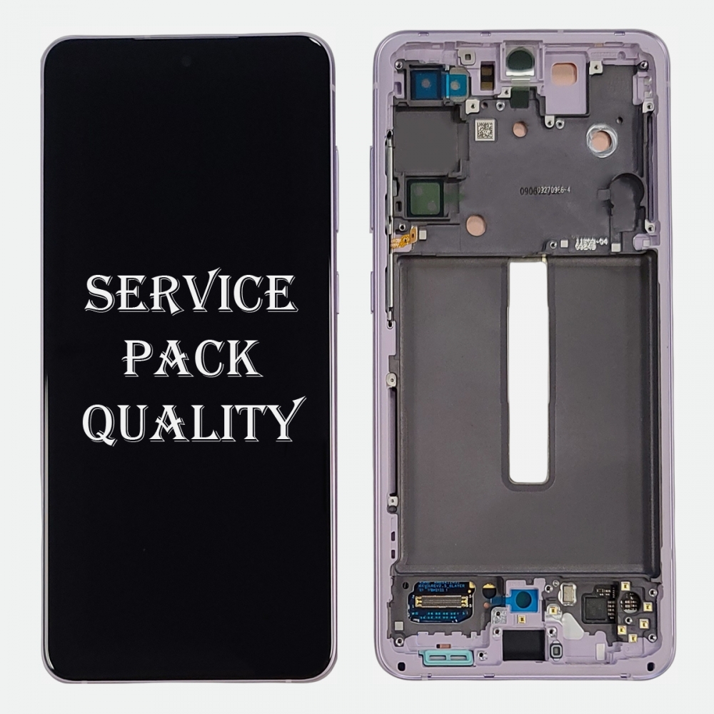Violet Samsung Galaxy G990 S21 FE 5G OLED Display LCD Touch Screen Digitizer + Frame (Service Pack)
