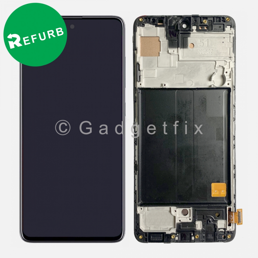 OLED Display Screen Assembly With Frame For Samsung Galaxy A51 A515 (2019)