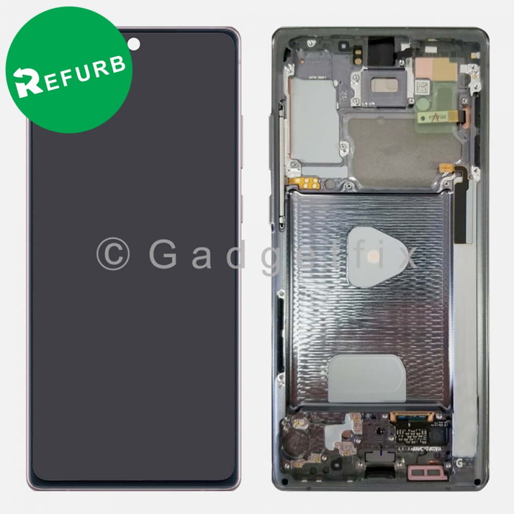 Gray OLED Display LCD Touch Screen Digitizer + Frame for Samsung Galaxy Note 20 5G | N980 | N981