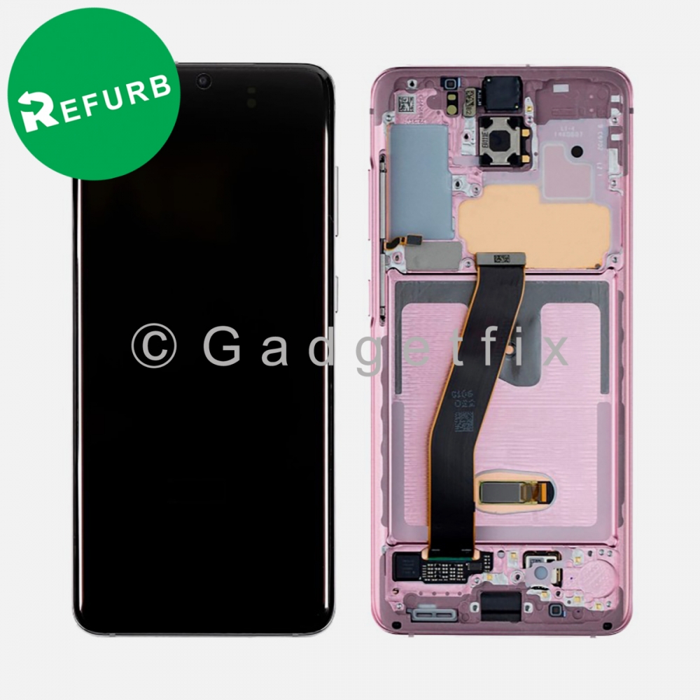 Pink OLED Display Screen Digitizer + Frame For Samsung Galaxy S20 5G (Not For Verizon)