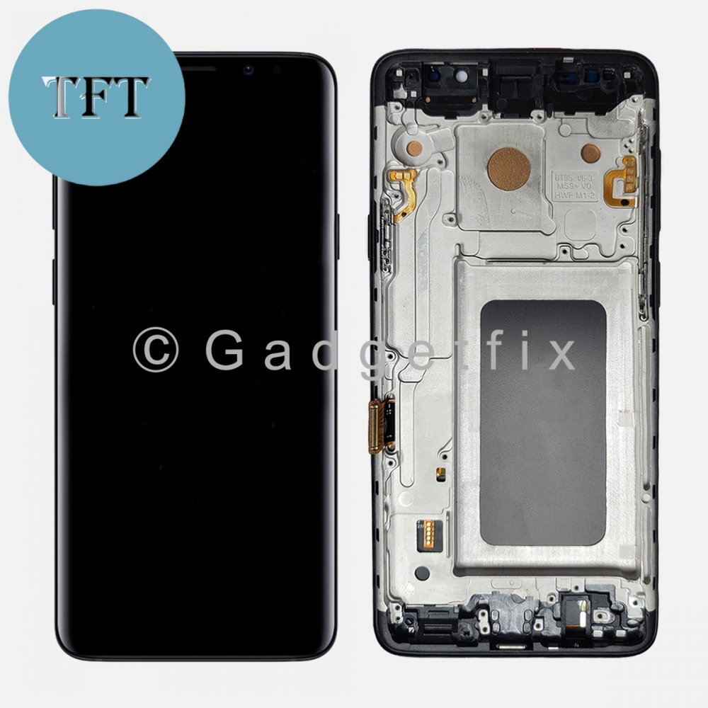 Black TFT LCD Display Touch Screen Digitizer + Frame For Samsung Galaxy S9+ | S9 Plus G965 | No Fingerprint Sensor