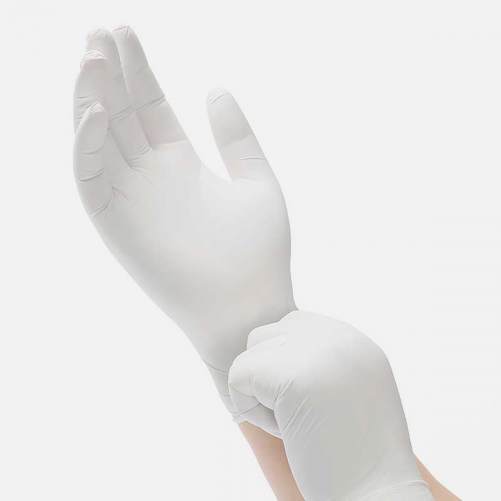 Medella 4 Mil White Nitrile Powder Free | Latex Free Exam Gloves Size Medium
