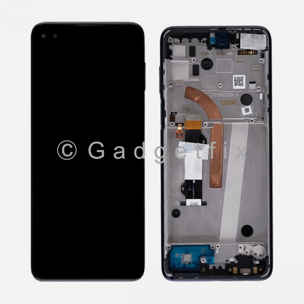 LCD Display Touch Screen Digitizer With Frame For Motorola Moto One 5G Ace (XT2113) - Black