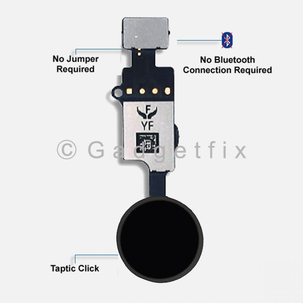 YF Black Home Button Solution Return Key for iPhone 7 | 7 Plus | 8 | 8 Plus | SE 2020 | SE 2022