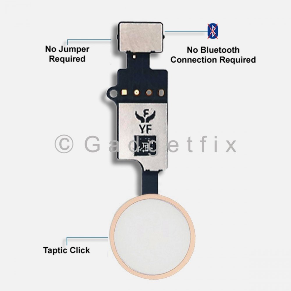 YF Rose Gold Home Button Solution Return Key for iPhone 7 | 7 Plus | 8 | 8 Plus | SE 2020 | SE 2022